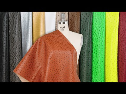 Kidepo Chestnut Faux Ostrich Leather Vinyl