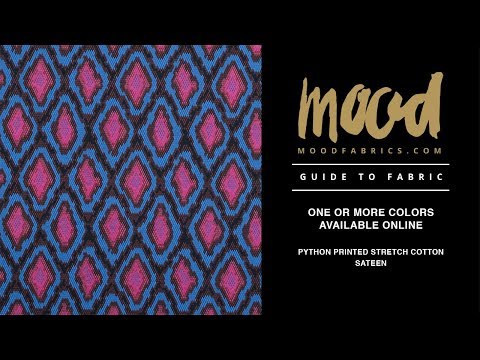 Friar Brown and Pearl Python Printed Stretch Cotton Sateen