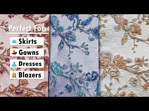 Metallic Black Flowering Vines Luxury Brocade