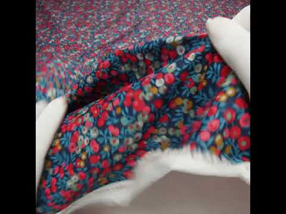 Liberty Fabrics Tana Lawn® - Wiltshire Dark Blue - Navy, Red and Blue Leaves and Berries