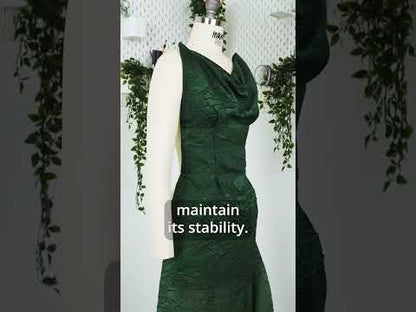 Luminous Black Crinkled Luxury Brocade