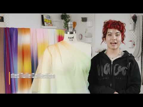 Ombre Stripes Shadow Tulle - Pink and Yellow - Image 6 of 6