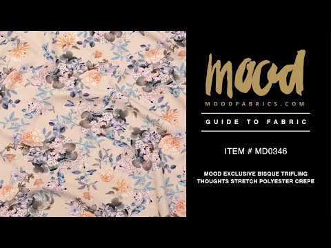 Stretch Polyester Crepe - Bisque Floral - Trifling Thoughts Print - Mood Exclusive Kenko Collection - Image 5 of 5