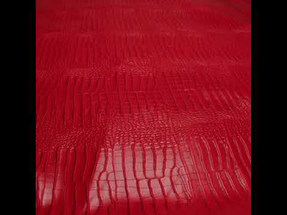 Crocodile Faux Leather Vinyl - Red - Kristin Collection