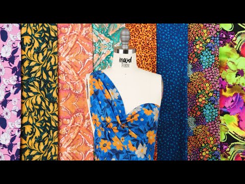 Mood Exclusive Blueberry Dreams Viscose Shirting