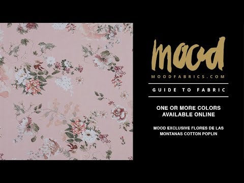 Cotton Poplin - White and Pink Floral - Flores de las Montanas Print - Mood Exclusive Felipe Collection