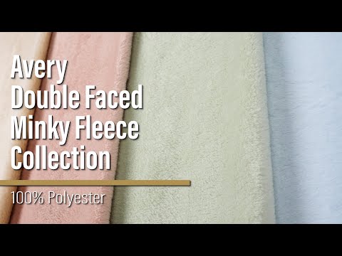 Double Faced Minky Fleece - Black - Avery Collection