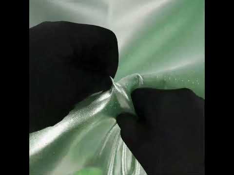 Double Faced Lame Mikado - Neon Green and Silver - Sara Collection - Image 6 of 6