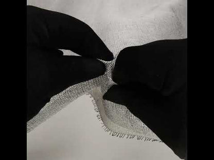 Two-Tone Metallic Linen Scrim - Black, White and Silver