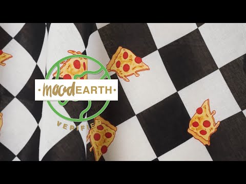 Mercerized Organic Egyptian Cotton Voile - Black, White and Yellow Pizza Check - Toulouse Collection - Image 6 of 6