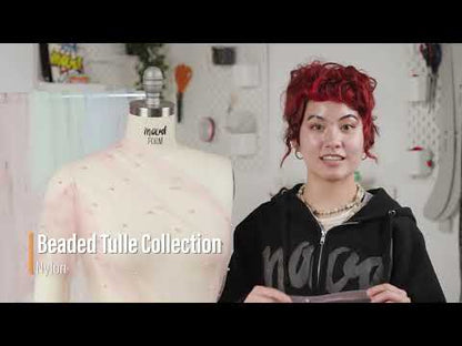 Beaded Tulle - Black - Sylvie Collection