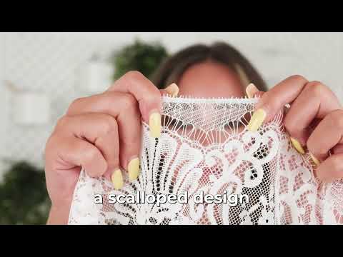 Chantilly Lace - White Ditsy Floral and Elegant Border - Image 6 of 6