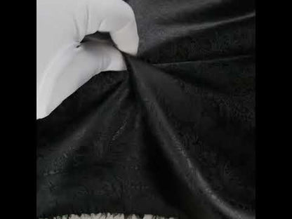 Black Paisley Polyester Jacquard