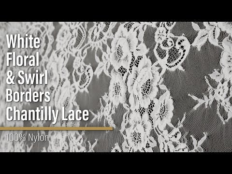 Chantilly Lace - White Floral and Swirl Borders - Image 6 of 6
