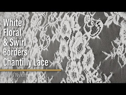 Chantilly Lace - White Floral and Swirl Borders