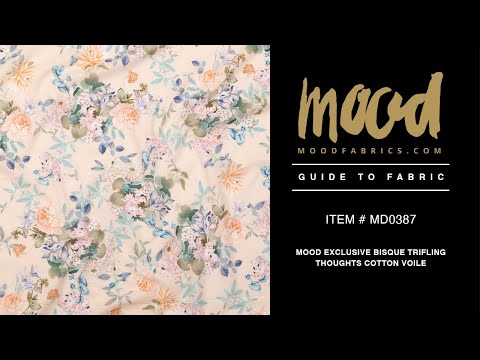 Cotton Voile - Bisque Floral - Trifling Thoughts Print - Mood Exclusive Kenko Collection