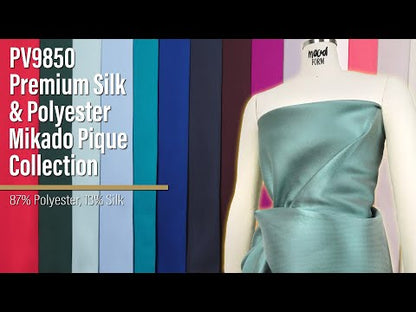 Polyester and Silk Mikado Pique Made in Italy - Rose Smoke - Premium Collection