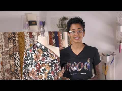 Satén de algodón elástico - Estampado floral Dijon - Estampado Poppy Paradise - Colección exclusiva Serengeti de Mood