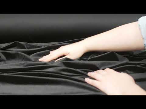 Polyester Stretch Velvet - Black