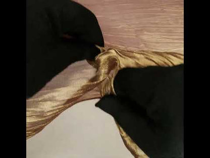 Crushed Nylon Organza - Bronze and Burgundy