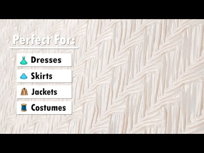 Yaya Han Puckered Novelty Woven - Cream and Gold Geometric Diagonal Stripes - Cosplay Collection