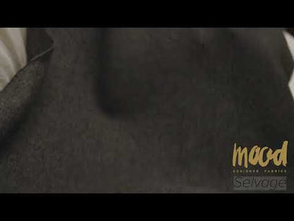 Famous Designer Heathered Gray Blended Wool Double Knit