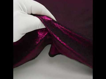 Metallic Foiled Uneven Stretch Rib Knit - Fuchsia on Black - Estelle Collection