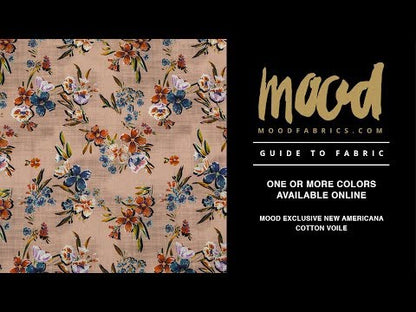 Cotton Voile - Beige Floral - New Americana Print - Mood Exclusive Harvest Collection