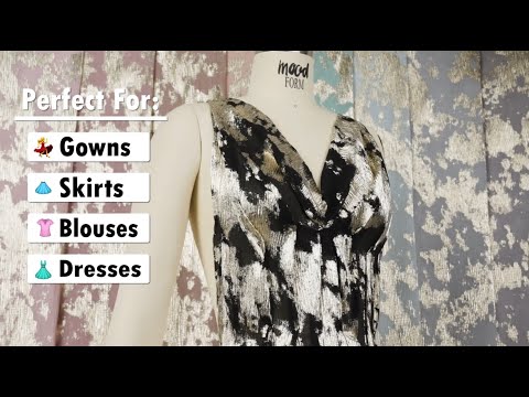 Polyester Chiffon Plisse with Abstract Gold Foiling - Gray - Aralia Collection