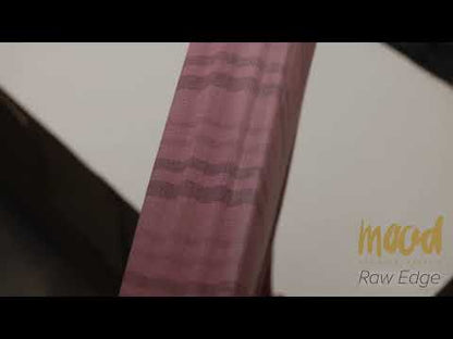 Rose and Charcoal Striped Stretch Rayon Rib Knit