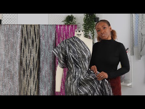 Metallic Gold and Black Luxury Striped Burnout Brocade - Image 6 of 6