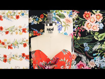 Mood Exclusive Cream Florist's Cuttings Stretch Cotton Woven