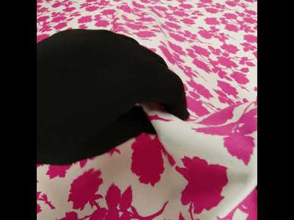 Printed Quilting Cotton by Heather Bailey for FIGO Studio - Cerise Bramble Floral Silhouettes - Pop Sugar Collection