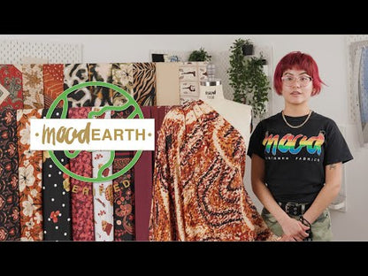 Rayon Challis - Red Floral - Rose Garden Romance Print - Mood Exclusive Rockland Collection