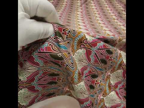 Liberty Fabrics Tana Lawn® - Ianthe Multi Bright - Bright Pink, Sky Blue and Gold Art Nouveau Floral Trees - Image 6 of 6