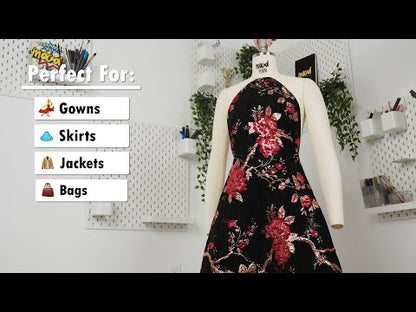 Yaya Han Metallic Chenille Brocade - Black, Red and Gold Floral - Cosplay Collection