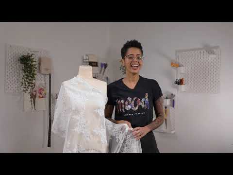Fancy Corded Lace with Scalloped Eyelash Edges - Black Floral