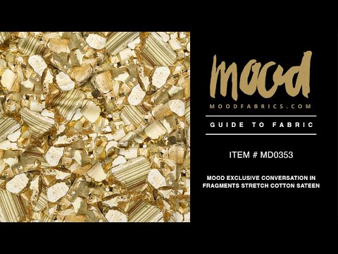 Stretch Cotton Sateen - Gold Rock Fragments - Conversation in Fragments Print - Mood Exclusive Kenko Collection - Image 5 of 5