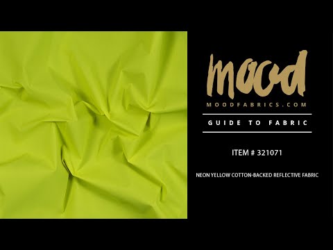 Neon Yellow Cotton-Backed Reflective Fabric