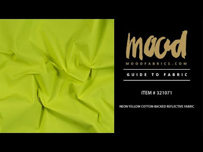 Neon Yellow Cotton-Backed Reflective Fabric