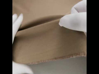 Carbon Brushed Stretch Khaki Twill - Dark Beige - Averill Collection