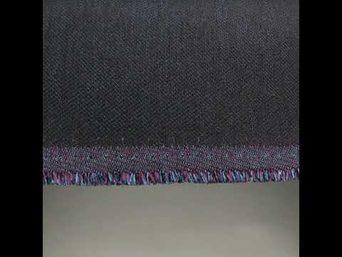 Metallic Polyester Blend Brocade - Dark Teal, Plum and Black Fancy Flowers - Image 6 of 6