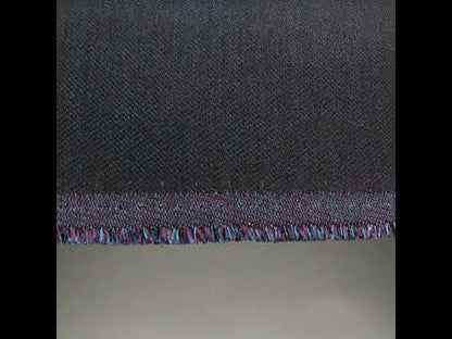 Metallic Polyester Blend Brocade - Dark Teal, Plum and Black Fancy Flowers