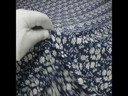 Liberty Fabrics Tana Lawn® - Capel Dark Blue - Navy and White Outlined Florals