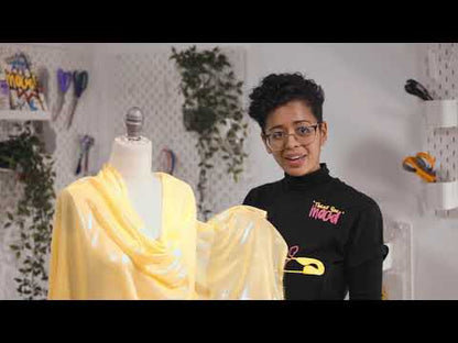 Metallic Magnetic Blue Liquid Sheen Polyester Chiffon