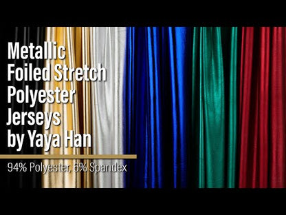 Yaya Han Metallic Foiled Stretch Spandex Polyester Jersey - Emerald Green - Cosplay Collection