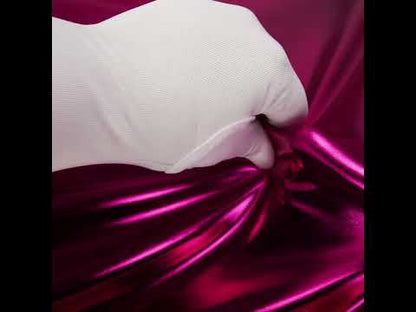 Metallic Foiled Polyester Jersey Knit - Fuchsia - Amalthea Collection