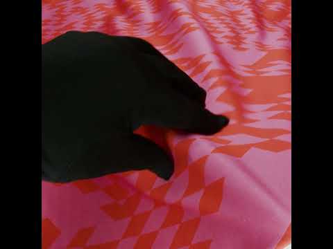 Stretch Cotton Sateen - Orange and Pink Geometric - Orange You Glad Print - Mood Exclusive Citrus Collection - Image 6 of 6