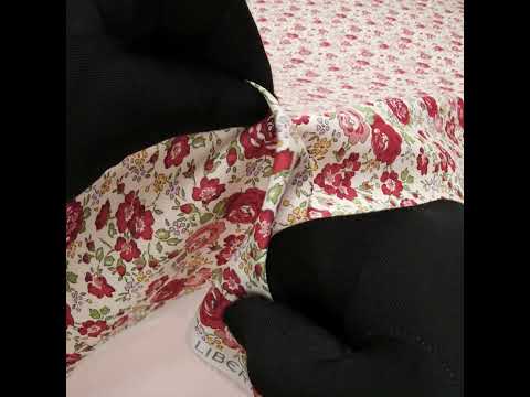 Liberty Fabrics Tana Lawn® - Felicite Red - Red, Pink and Sage Green Little Roses - Image 6 of 6