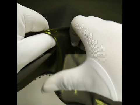 Liquid Sheen Metallic Polyester Chiffon - Olive on Black - Liquid Sheen Chiffon Collection